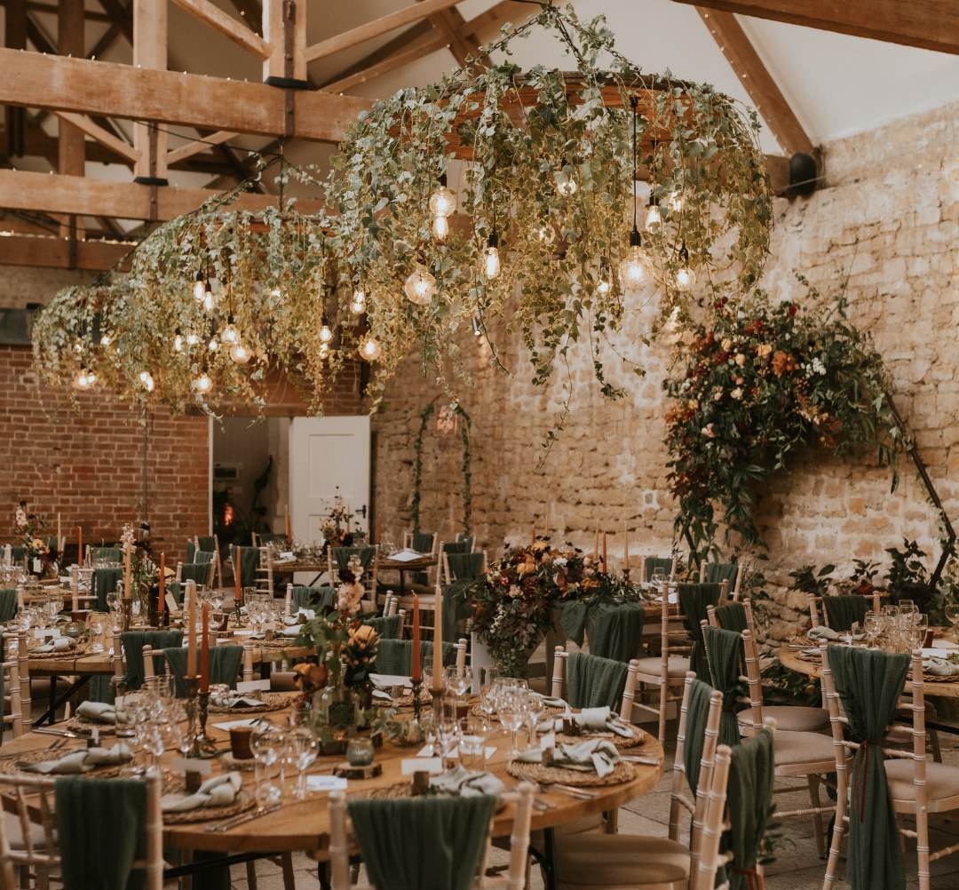 The Tithe Barn wedding venue at Symondsbury Estate.